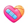 Lumi app icon: a heart wearing a plaster